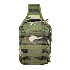 VISM sling utility bag with MOLLE webbing and concealed carry storage compartments.