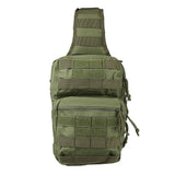 Green sling‑style utility bag with reinforced stitching and a streamlined everyday‑carry profile.