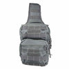 Urban gray VISM utility bag shown with its single‑strap layout and compact storage compartments.