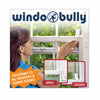 Instruction sheet for the Window Bully lock showing step‑by‑step directions for installing the device on window and door tracks.