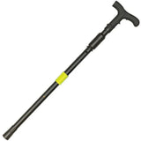 Side view of the ZAP Covert Cane disguised stun gun showing the full cane profile with the curved handle and built‑in flashlight at the front.